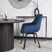 Mebel Elite Обертове крісло Luna, темно-синє, велюрове, ME.LUNA/GR/V/K - Home Club, зображення 4