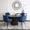 Mebel Elite Обертове крісло Luna, темно-синє, велюрове, ME.LUNA/GR/V/K - Home Club, зображення 5