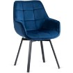 Mebel Elite Обертове крісло Luna, темно-синє, велюрове, ME.LUNA/GR/V/K - Home Club, зображення 6