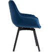 Mebel Elite Обертове крісло Luna, темно-синє, велюрове, ME.LUNA/GR/V/K - Home Club, зображення 8