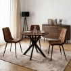 Mebel Elite Стол Lauren 90 см, орех/чёрный, ME.LAUREN/O/CZ/S90 - Home Club, изображение 2