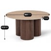 Mebel Elite Столик Cartagena 80 см, травертин/горіх, ME.CARTAGENA/TRAW/O/L - Home Club, зображення 7