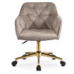 Mebel Elite Вращающееся кресло Konor, бежевое, велюровое, ME.KONOR/BZ/ZL/V/FO - Home Club, изображение 3