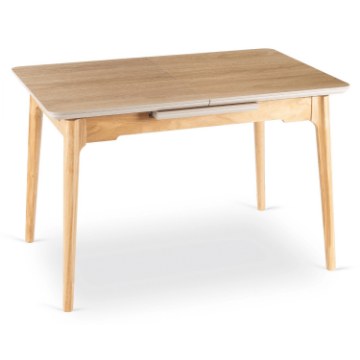 Mebel Elite Раздвижной керамический стол Samer, 120–160 см, дуб, ME.SAMER/D/CER/S120-160 - Home Club