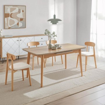 Mebel Elite Розкладний керамічний стіл Samer 120–160 см, дуб, ME.SAMER/D/CER/S120-160 - Home Club