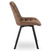 Mebel Elite Комплект: стіл Lukas 100–250 см, дуб рустикальний/чорний, та 4 стільці Rick, коричневі, LUKAS/DRU/CZ/S/RICK/BR/V/Z4/K - Home Club, зображення 15