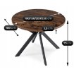 Mebel Elite Комплект: стіл Lukas 100–250 см, дуб рустикальний/чорний, та 4 стільці Rick, коричневі, LUKAS/DRU/CZ/S/RICK/BR/V/Z4/K - Home Club, зображення 17