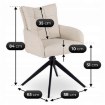Mebel Elite Вращающееся кресло для гостиной July кремового цвета, ME.JULY/KR/T/K - Home Club, изображение 7