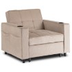 Mebel Elite Розкладне крісло Solor, бежеве, з вельветової тканини, ME.SOLOR/BZ/CZ/SZTR/FW - Home Club, зображення 4