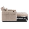 Mebel Elite Розкладне крісло Solor, бежеве, з вельветової тканини, ME.SOLOR/BZ/CZ/SZTR/FW - Home Club, зображення 6