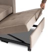 Mebel Elite Розкладне крісло Solor, бежеве, з вельветової тканини, ME.SOLOR/BZ/CZ/SZTR/FW - Home Club, зображення 13