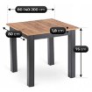 Mebel Elite Раздвижной стол Ben 80–200 см, дуб Craft/чёрный, W.BEN/DC/CZ/S - Home Club, изображение 6