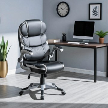 Mebel Elite Вращающееся кресло Liverpool, чёрный, экокожа, ME.LIVERPOOL/CZ/E/FO - Home Club