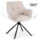 Mebel Elite Обертове крісло Peony 2, бежеве, ME.PEONY2/BZ/T/K - Home Club