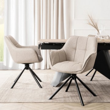 Mebel Elite Вращающееся кресло Peony 2, бежевого цвета, ME.PEONY2/BZ/T/K - Home Club