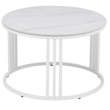 Mebel Elite Керамічний столик Korin «Білий мармур», ME.KORIN/B/PL/B/L - Home Club