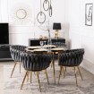 Mebel Elite Стілець Capi сірий, плетений, велюровий, ME.CAPI/P/ZL/V/K - Home Club, зображення 3