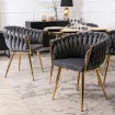 Mebel Elite Стілець Capi сірий, плетений, велюровий, ME.CAPI/P/ZL/V/K - Home Club, зображення 4
