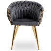 Mebel Elite Стілець Capi сірий, плетений, велюровий, ME.CAPI/P/ZL/V/K - Home Club, зображення 7