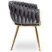 Mebel Elite Стілець Capi сірий, плетений, велюровий, ME.CAPI/P/ZL/V/K - Home Club, зображення 8