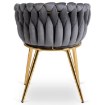 Mebel Elite Стілець Capi сірий, плетений, велюровий, ME.CAPI/P/ZL/V/K - Home Club, зображення 9