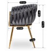 Mebel Elite Стілець Capi сірий, плетений, велюровий, ME.CAPI/P/ZL/V/K - Home Club, зображення 11