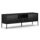 Mebel Elite Тв-тумба Marcos 154 см с рифленой поверхностью, черная, W.MAGGIORE/CZ/RTV - Home Club
