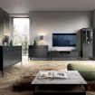 Mebel Elite Тв-тумба Marcos 154 см с рифленой поверхностью, черная, W.MAGGIORE/CZ/RTV - Home Club, изображение 3