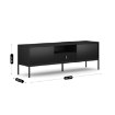 Mebel Elite Тв-тумба Marcos 154 см с рифленой поверхностью, черная, W.MAGGIORE/CZ/RTV - Home Club, изображение 7