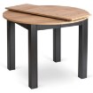 Mebel Elite Комплект: стіл Harry 102–142 см, дуб Craft/чорний, та 4 стільці Peru, бежеві, W.HARRY/DC/CZ/S/PERU/BZ/V/Z4/K - Home Club, зображення 6