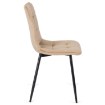 Mebel Elite Комплект: стіл Harry 102–142 см, дуб Craft/чорний, та 4 стільці Peru, бежеві, W.HARRY/DC/CZ/S/PERU/BZ/V/Z4/K - Home Club, зображення 13
