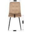 Mebel Elite Комплект: стіл Harry 102–142 см, дуб Craft/чорний, та 4 стільці Peru, бежеві, W.HARRY/DC/CZ/S/PERU/BZ/V/Z4/K - Home Club, зображення 15