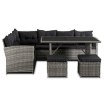 Mebel Elite Комплект садових меблів Dallas, сірий/чорний, ME.DALLAS/JP/RT/OGR/ZES - Home Club, зображення 3
