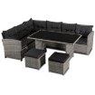 Mebel Elite Комплект садових меблів Dallas, сірий/чорний, ME.DALLAS/JP/RT/OGR/ZES - Home Club, зображення 4