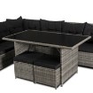 Mebel Elite Комплект садових меблів Dallas, сірий/чорний, ME.DALLAS/JP/RT/OGR/ZES - Home Club, зображення 5