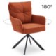 Mebel Elite Вращающееся кресло City, красное, из вельвета, ME.CITY/RD/SZTR/K - Home Club