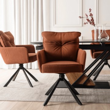 Mebel Elite Вращающееся кресло City, красное, из вельвета, ME.CITY/RD/SZTR/K - Home Club