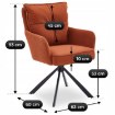 Mebel Elite Вращающееся кресло City, красное, из вельвета, ME.CITY/RD/SZTR/K - Home Club, изображение 11