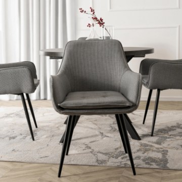 Mebel Elite Стул Edrick, серый, ME.EDRICK/P/CZ/T/K - Home Club