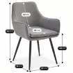 Mebel Elite Стул Edrick, серый, ME.EDRICK/P/CZ/T/K - Home Club, изображение 8