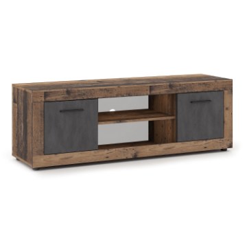 Mebel Elite Тв-тумба Blago 140 см, темный дуб/графит, W.LUNA/OSD/MA/RTV2D - Home Club