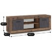 Mebel Elite Тумба під телевізор Blago 140 см, темний дуб/графіт, W.LUNA/OSD/MA/RTV2D - Home Club, зображення 5