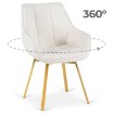 Mebel Elite Обертове крісло Mia бежевого кольору з тканини букле, ME.MIA/KR/ZL/TB/K - Home Club