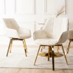 Mebel Elite Обертове крісло Mia бежевого кольору з тканини букле, ME.MIA/KR/ZL/TB/K - Home Club, зображення 2