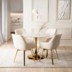 Mebel Elite Обертове крісло Mia бежевого кольору з тканини букле, ME.MIA/KR/ZL/TB/K - Home Club, зображення 5