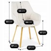 Mebel Elite Обертове крісло Mia бежевого кольору з тканини букле, ME.MIA/KR/ZL/TB/K - Home Club, зображення 10