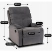 Mebel Elite Раскладной кресло Kobe, серый велюр, ME.KOBE/P/V/FW - Home Club, изображение 12