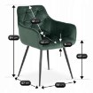 Mebel Elite Стул Modesto, зеленый, велюровый, ME.MODESTO/Z/CZ/V/K - Home Club, изображение 9