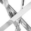 Mebel Elite Стол Soul со стеклянной столешницей, 100 см, белый мрамор/серебристый, ME.SOUL/BM/SR/S - Home Club, изображение 7
