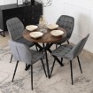 Mebel Elite Комплект: стол Dorian (80–160 см) из дуба в стиле рустик/черный и 4 стула Lucky серого цвета, DORIAN/DRU/CZ/S/LUCKY/P/V/Z4/K - Home Club, изображение 2